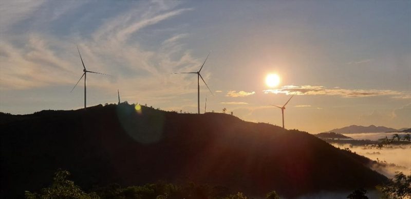 Dự án điện gió tại tỉnh Quảng Trị. Ảnh: Công ty cổ phần xây lắp điện I
