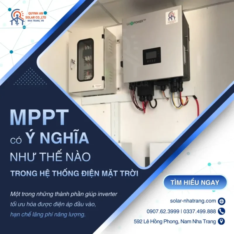 &bull; Lap inverter co MPPT trong he thong Dien mat troi