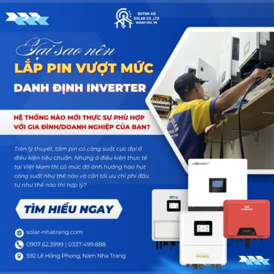 Tại Sao Nên Lắp Pin Vượt Mức Công Suất Danh Định Inverter