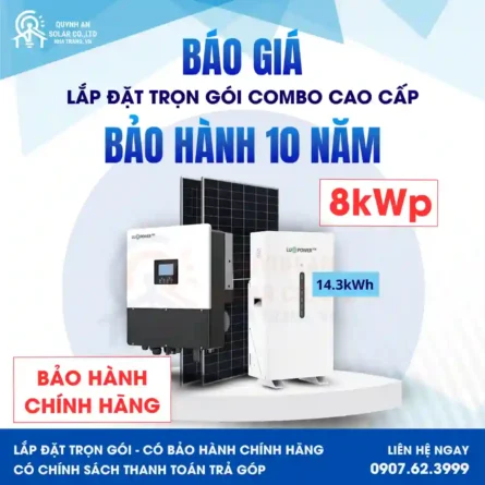 Báo giá Hệ Hybrid 8kW có lưu trữ 14kWh - Bảo hành 10 năm Chính Hãng