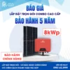 Báo giá trọn bộ Điện mặt trời Hòa lưới bám tải 8kW