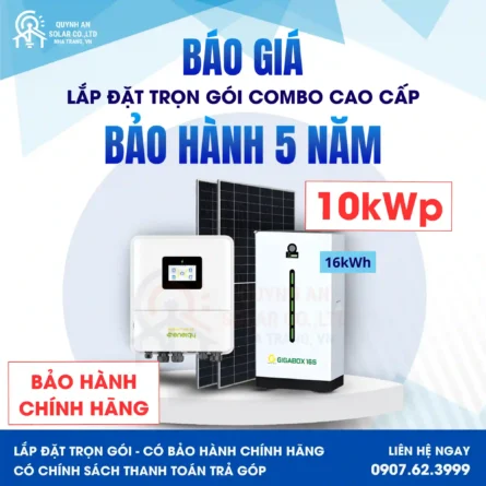 Báo giá trọn gói Điện mặt trời Hybrid 10kW Senergy lưu 16kWh