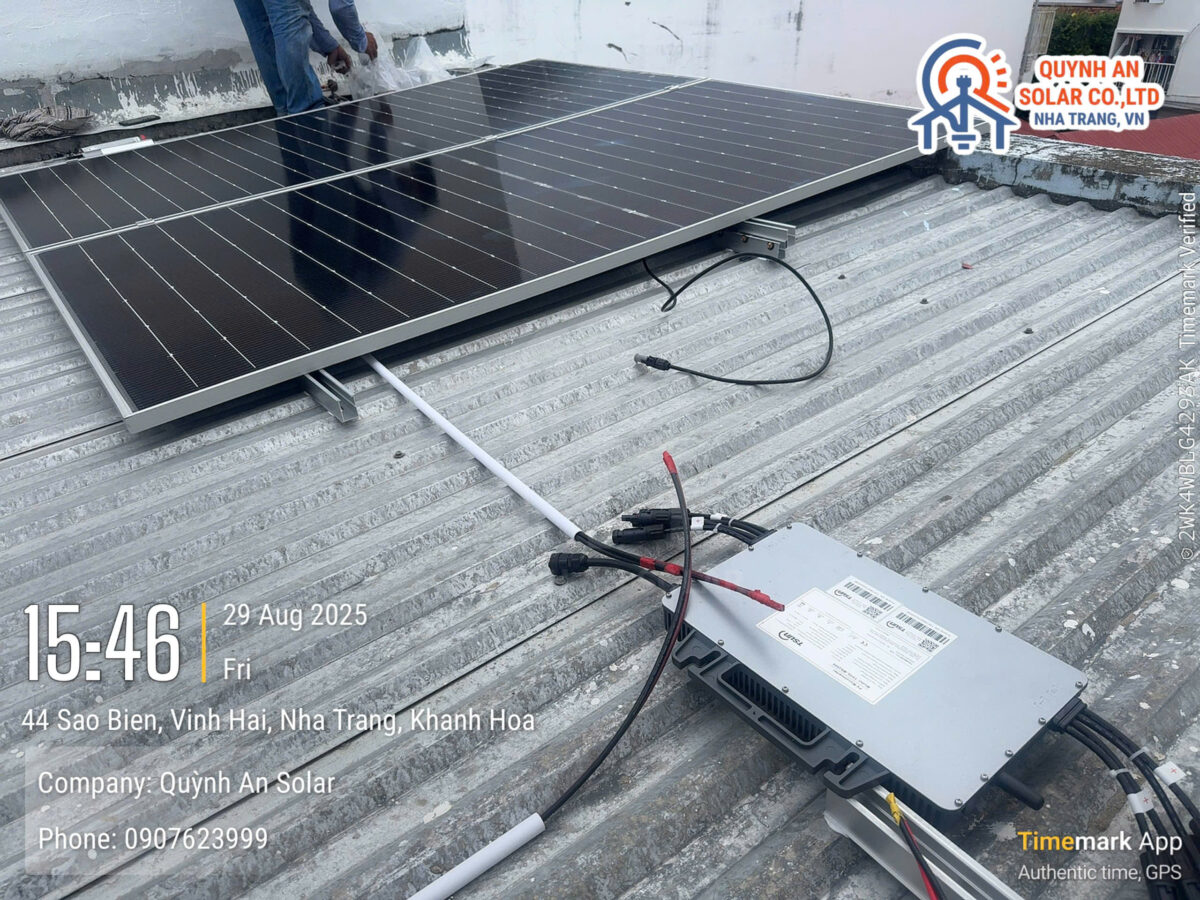 Công trình gần nhất mà Quỳnh An Solar đã thi công với Hệ thống điện mặt trời Micro-Inverter