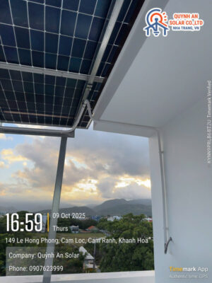 Giải pháp điện mặt trời cho công trình mới tại Quỳnh An Solar