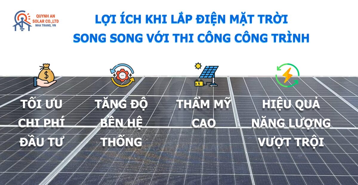 Lợi ích khi lắp điện mặt trời song song với thi công công trình