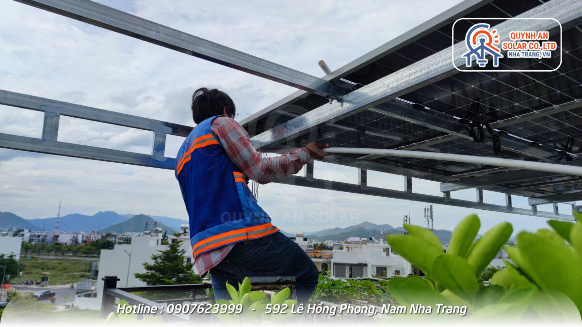 Quỳnh An Solar lắp đặt Điện mặt trời sân thượng