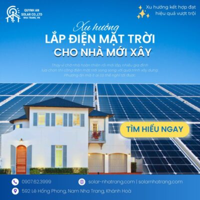 Xu hướng lắp điện mặt trời cho nhà mới xây