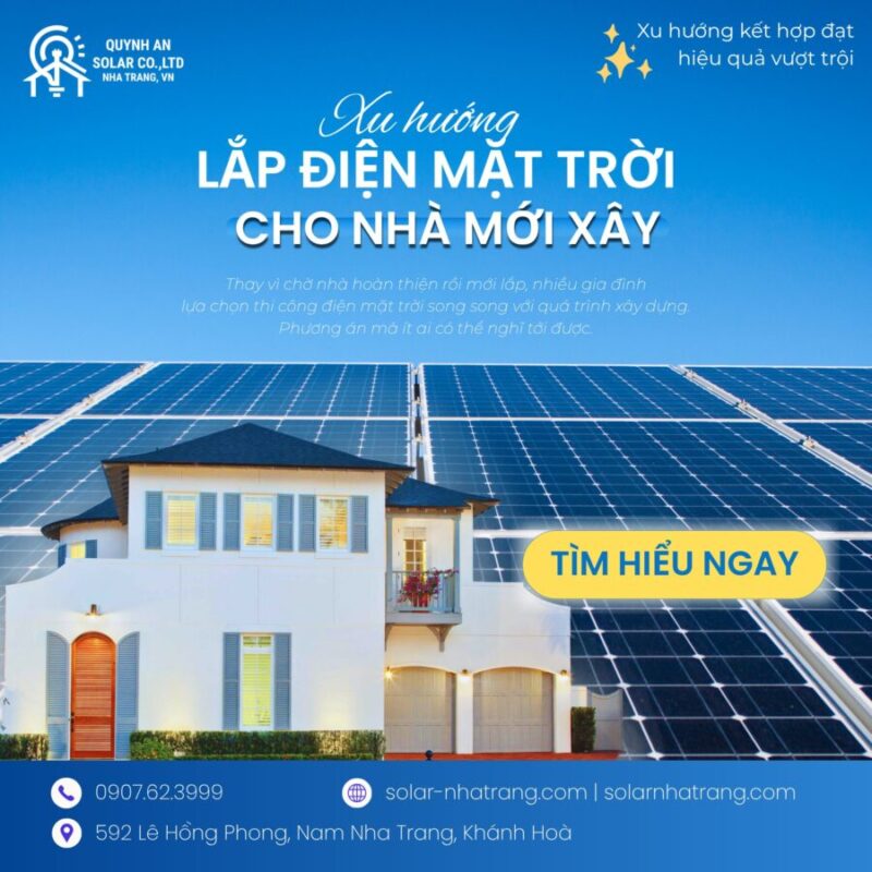 Xu hướng lắp điện mặt trời cho nhà mới xây