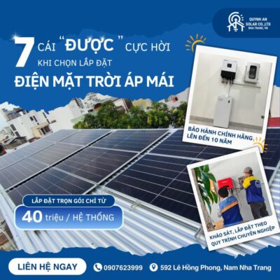7 Ưu điểm Vượt Trội Khi Chọn Lắp Điện Mặt Trời Áp Mái
